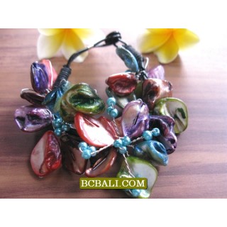 Charm Beads Shells Bracelets Flowers Package